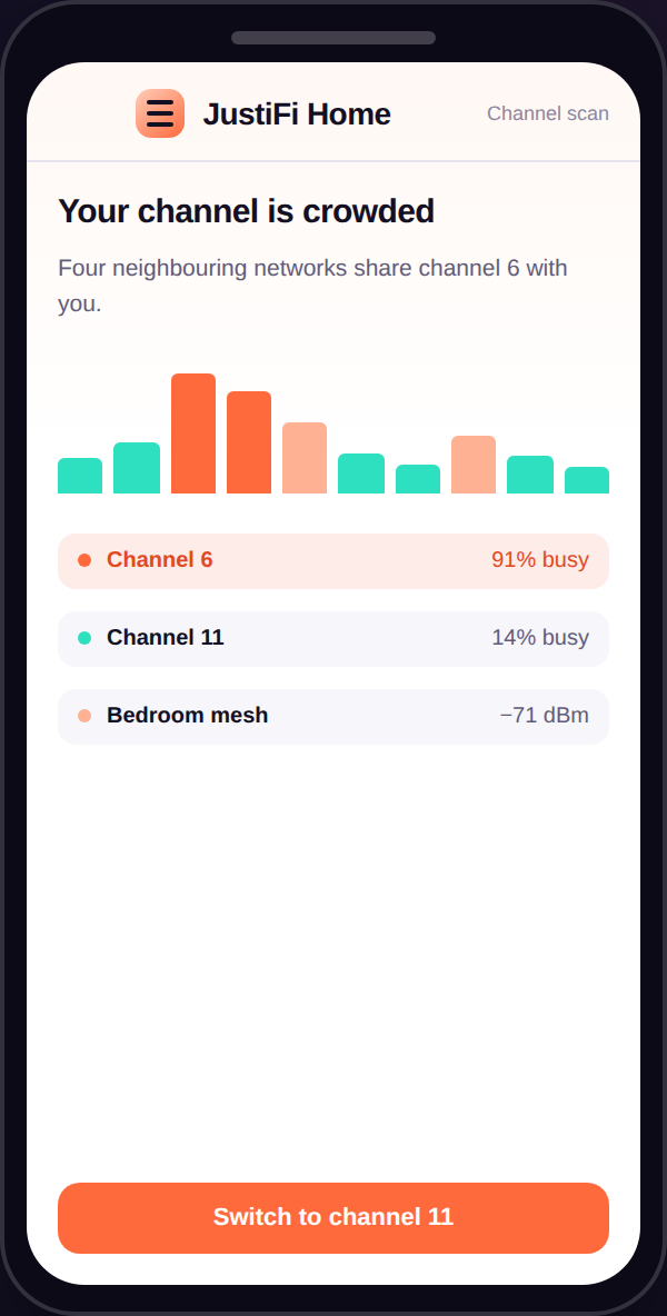 JustiFi Home: See the interference