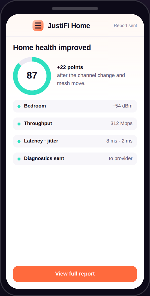 JustiFi Home: Escalate with evidence